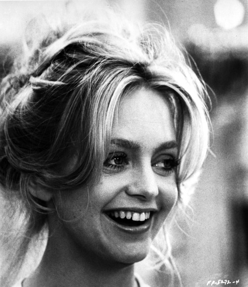 Goldie Hawn smiling Close Up Portrait Black and White Photo Print - Item # VARCEL707724