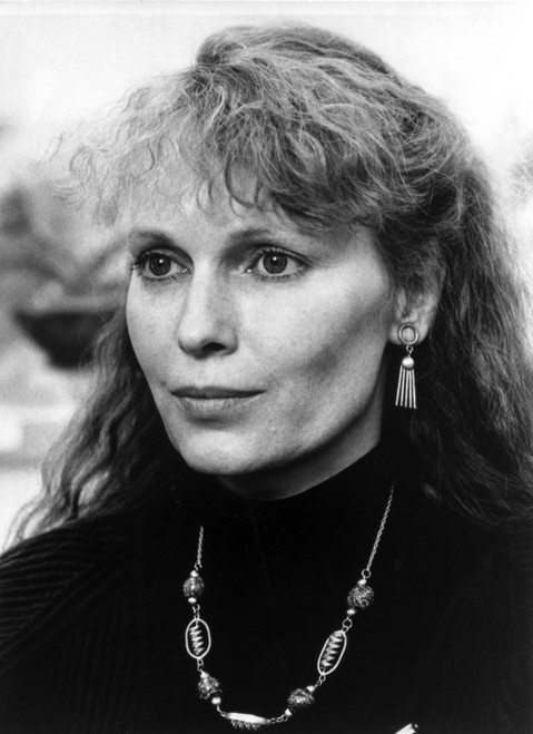 Mia Farrow Portrait wearing Black High Neck Blouse with Necklace Photo Print - Item # VARCEL707783