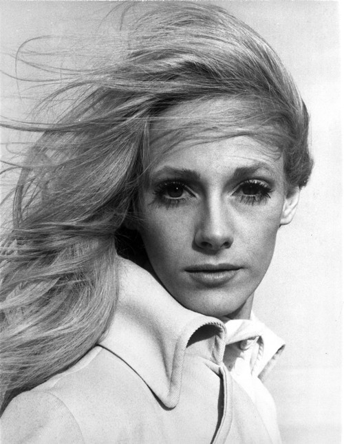 Sondra Locke wearing a White Coat in a Portrait Photo Print - Item # VARCEL707834