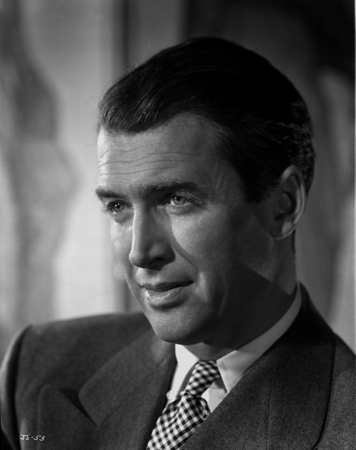 James Stewart Portrait in Grey Sport Coat and White Polka Dot Necktie with Brushed Up Hair Photo Print - Item # VARCEL707924
