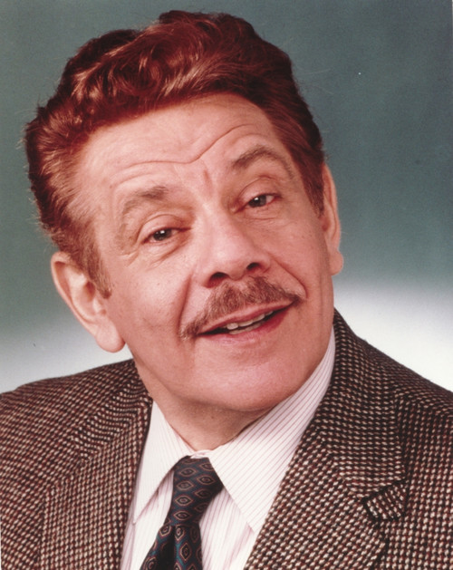 Jerry Stiller Portrait in Brown Gingham Suit and Black Necktie Photo Print - Item # VARCEL707973