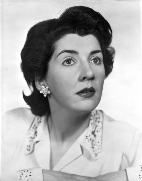 Maureen Stapleton Portrait wearing White Printed Blouse with Flower Earrings Photo Print - Item # VARCEL708012