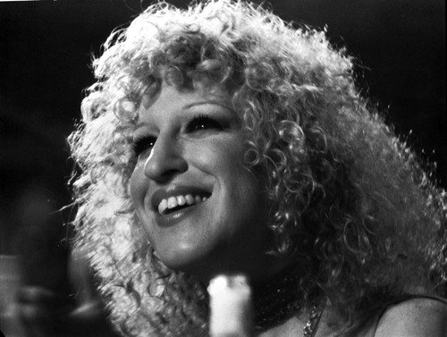 Bette Midler Portrait smiling Looking Up in White Short Sleeve Dress Photo Print - Item # VARCEL708020