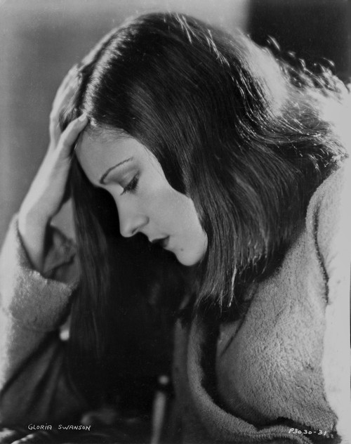 Gloria Swanson Worrying Pose in Classic Portrait Photo Print - Item # VARCEL708204