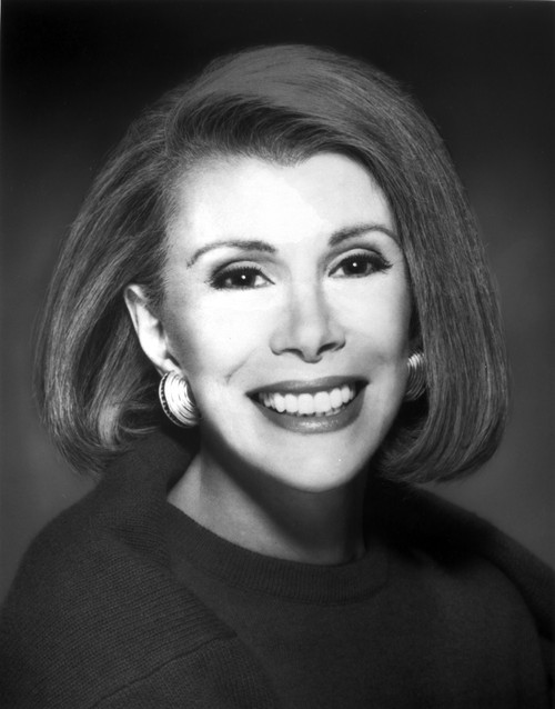 Joan Rivers Showing a Big Smile with Earrings in a Classic Portrait Photo Print - Item # VARCEL708203