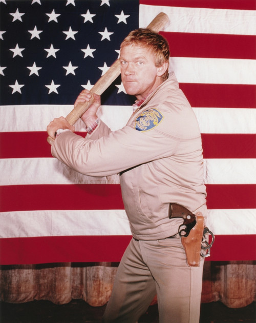 Bo Svenson Posed in Police Outfit with Baseball Bat Portrait Photo Print - Item # VARCEL708243