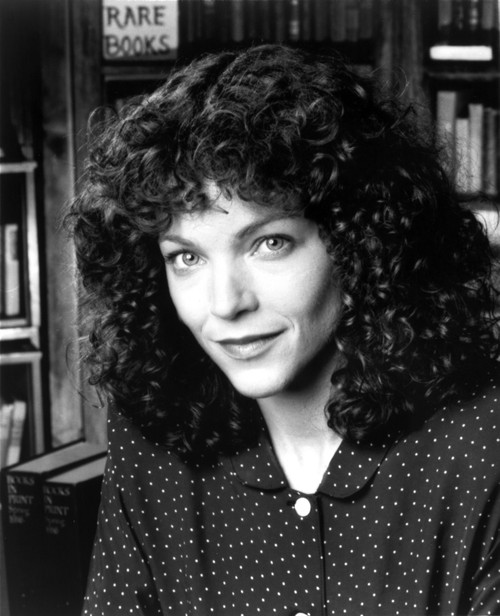 Amy Irving smiling and wearing a Polka Dot Blouse in Portrait Photo Print - Item # VARCEL708277