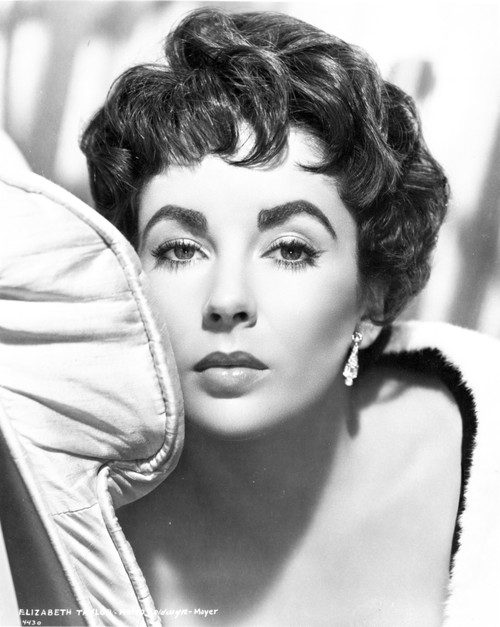 Elizabeth Taylor Looking Away in Black and White Photo Print - Item # VARCEL708311