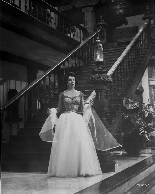 Elizabeth Taylor standing in Gown Photo Print - Item # VARCEL708342