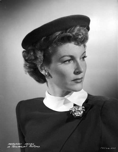 A Portrait Of Margaret Hayes Wearing A Hat And Brooch Photo Print - Item # VARCEL708384