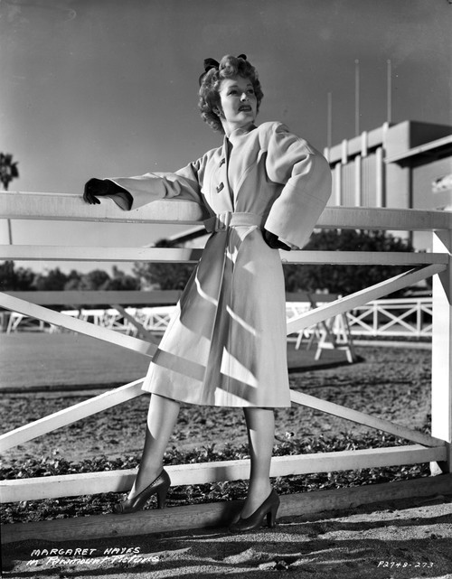 A Portrait Of Margaret Hayes Next To Horse Paddock Photo Print - Item # VARCEL708392