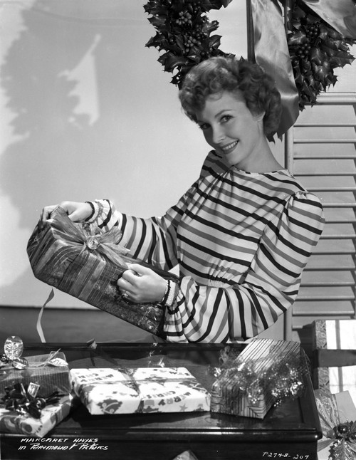 A Portrait Of Margaret Hayes with Christmas Presents Photo Print - Item # VARCEL708398