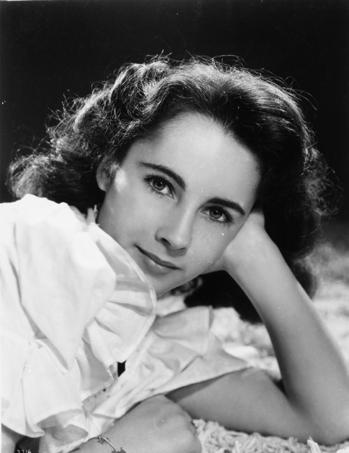 Elizabeth Taylor Leaning Head on Hand in Classic Photo Print - Item # VARCEL708405