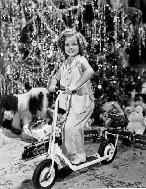 Shirley Temple Playing Scooter Classic Portrait Photo Print - Item # VARCEL708428