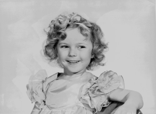 Shirley Temple wearing a Detailed Cap-Sleeve Dress Photo Print - Item # VARCEL708562
