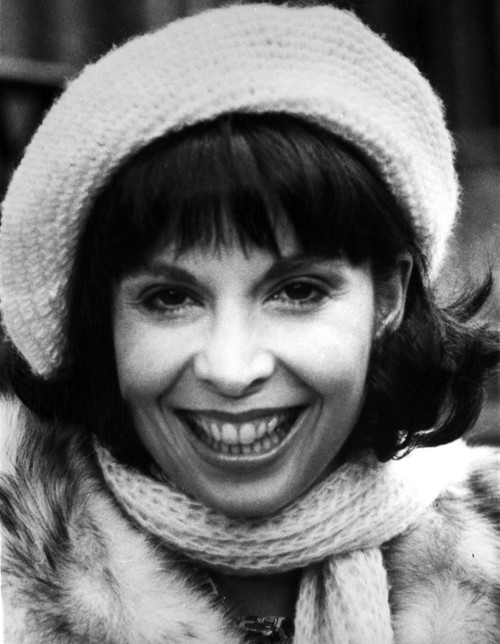 Talia Shire wearing a Furry Blouse with Crochet Shawl and Hat Photo Print - Item # VARCEL708694