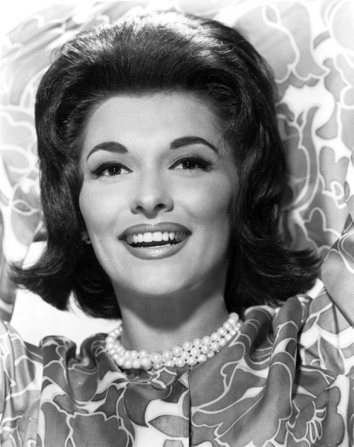 A Portrait Of Nancy Kovack Wearing A Pearl Necklace Photo Print - Item # VARCEL708730