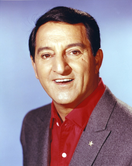 Danny Thomas smiling in Brown Coat Photo Print - Item # VARCEL708788