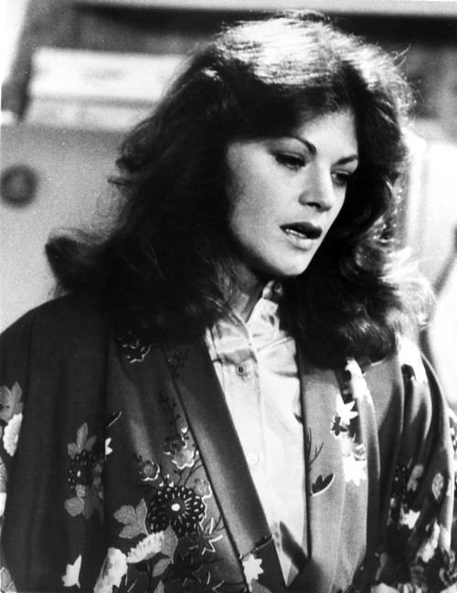Meg Foster Portrait wearing Floral Robe Photo Print - Item # VARCEL708802