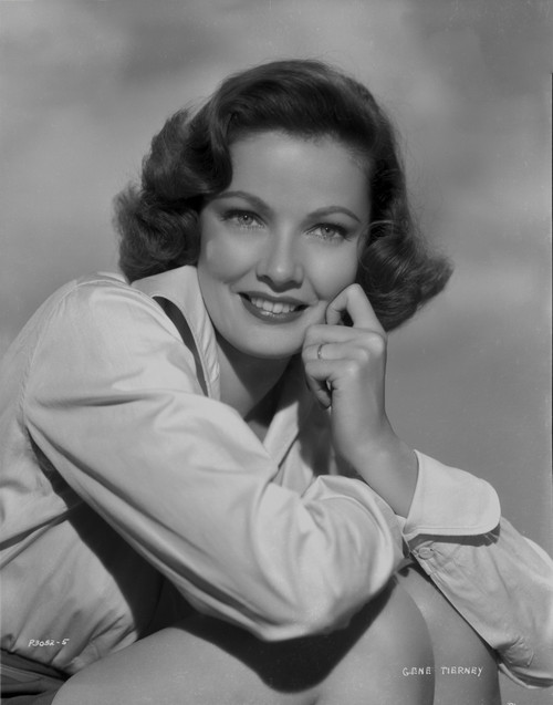 Gene Tierney Portrait in White Dress Photo Print - Item # VARCEL708857