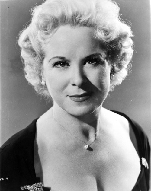 Joan Plowright wearing a Scoop-Neck Dress in a Classic Portrait Photo Print - Item # VARCEL708884