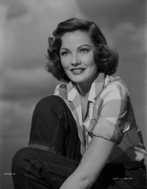 Gene Tierney Posed with Cloud as Background Photo Print - Item # VARCEL708863