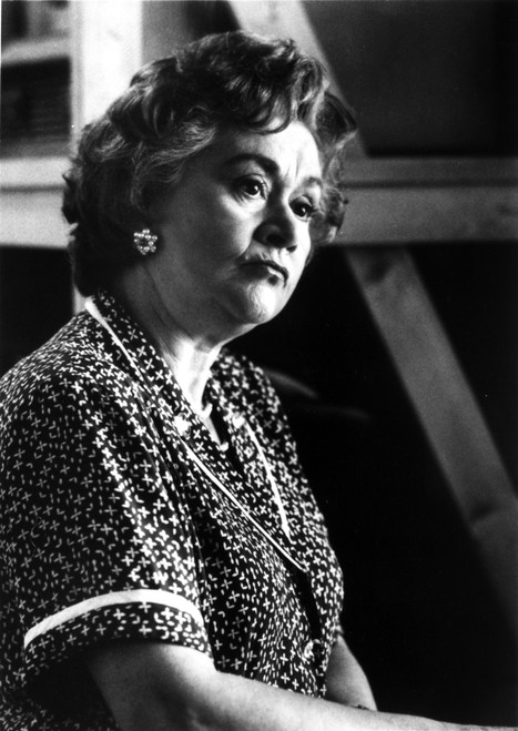 Joan Plowright wearing Floral Blouse in a Classic Candid Portrait Photo Print - Item # VARCEL708888