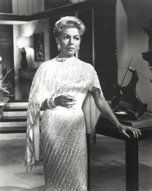 Lana Turner Portrait, wearing White Gown Photo Print - Item # VARCEL708969