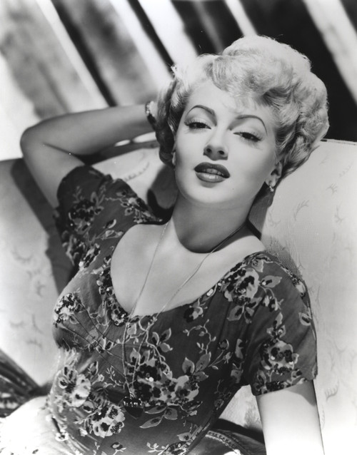 Lana Turner Posed on Couch Black and White Photo Print - Item # VARCEL709011