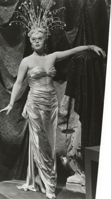 Lana Turner wearing Gown with Mask Portrait Photo Print