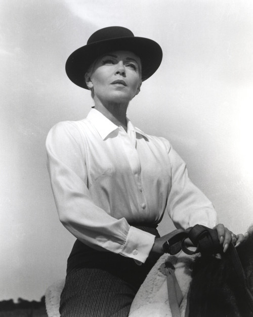 Lana Turner Riding Horse Black and White Photo Print - Item # VARCEL708993