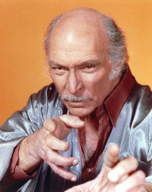 Lee Van Cleef Portrait in Grey Orange Background Photo Print - Item # VARCEL709116