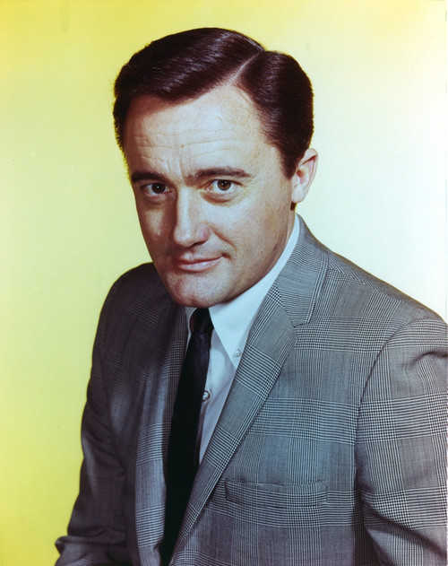 Robert Vaughn Portrait in Yellow Background Photo Print - Item # VARCEL709137