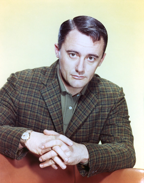 Robert Vaughn Posed in suit with Hands Clenched Together Photo Print - Item # VARCEL709138
