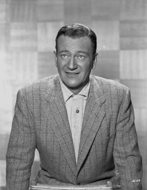 John Wayne Photo in Suit Portrait in Black and White Photo Print - Item # VARCEL709255