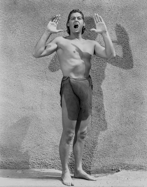 Johnny Weissmuller Portrait in Tarzan Outfit Photo Print - Item # VARCEL709296