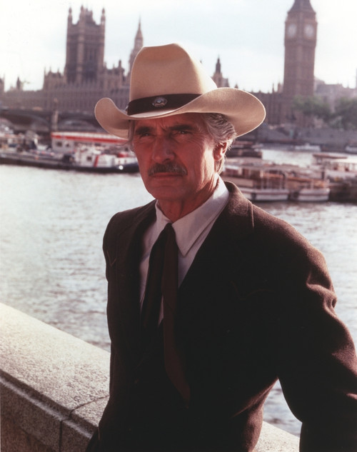 Dennis Weaver Portrait in Brown Coat Photo Print - Item # VARCEL709280