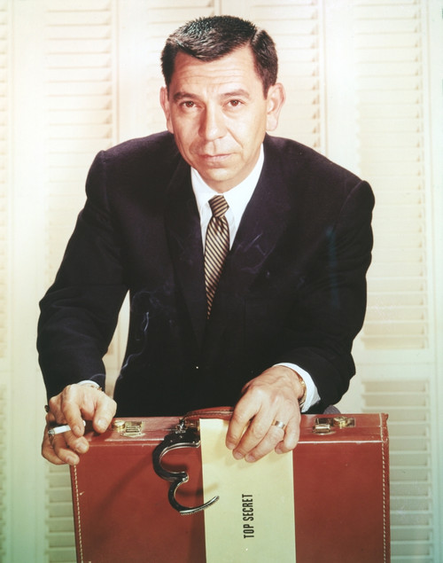 Jack Webb Smoking in Black Coat Photo Print - Item # VARCEL709287