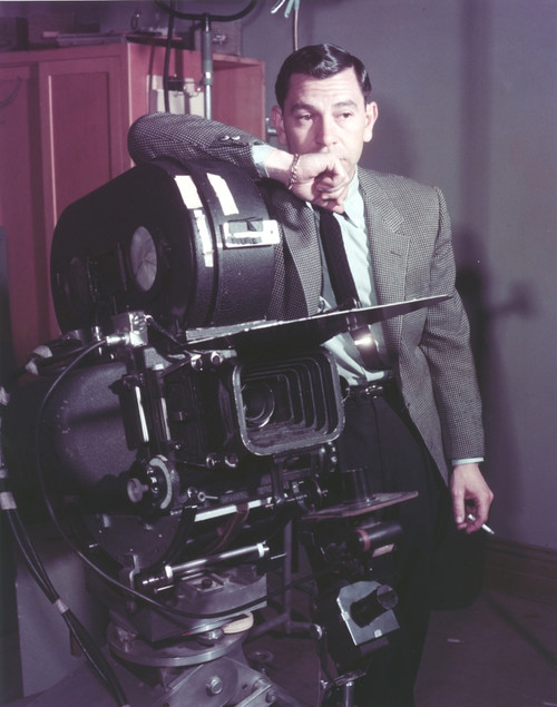 Jack Webb Portrait in Black Suit with Camera Photo Print - Item # VARCEL709288