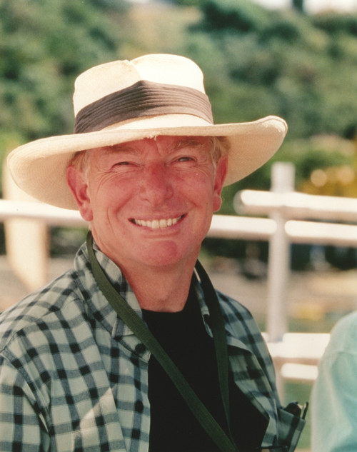 Peter Weir Portrait in White Hat Photo Print - Item # VARCEL709294
