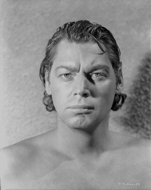 Johnny Weissmuller Making a Straight Face in Front of the Camera in a Portrait Photo Print - Item # VARCEL709397