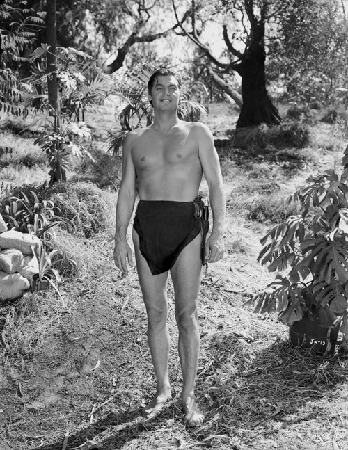Johnny Weissmuller standing in the Middle of the Road in a Classic Movie Scene Photo Print - Item # VARCEL709409