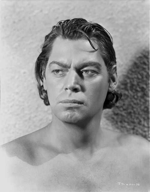 Johnny Weissmuller Looking Away and Topless in a Close Up Portrait Photo Print - Item # VARCEL709447