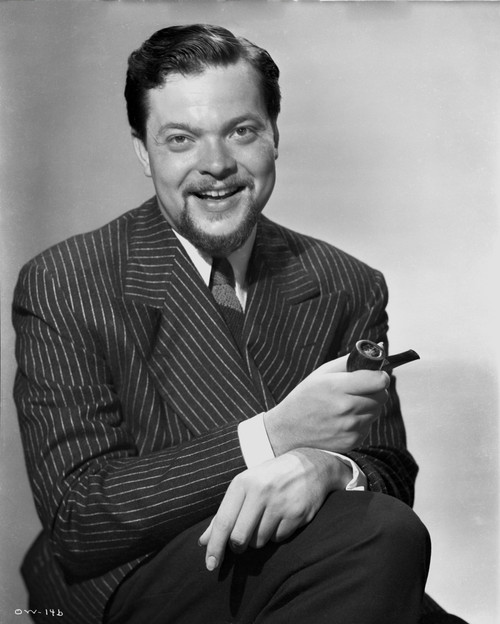 Orson Welles smiling in Black and White Photo Print - Item # VARCEL709554