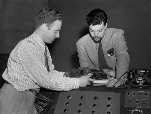 Orson Welles Discussing in Black and White Photo Print - Item # VARCEL709603