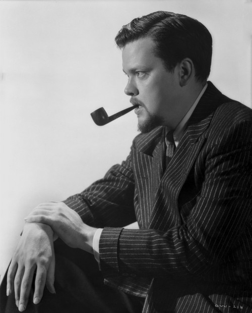 Orson Welles Pipe on Mouth in Classic Photo Print - Item # VARCEL709586