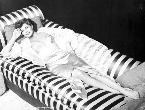 Esther Williams Lying in Black and White Photo Print - Item # VARCEL709839