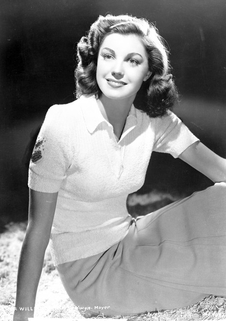 Esther Williams Seated in Black and White Photo Print - Item # VARCEL709827