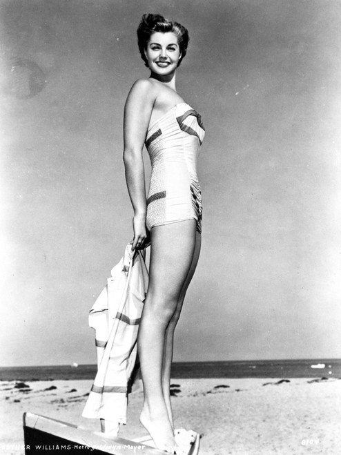 Esther Williams standing in Swimsuit Photo Print - Item # VARCEL709837