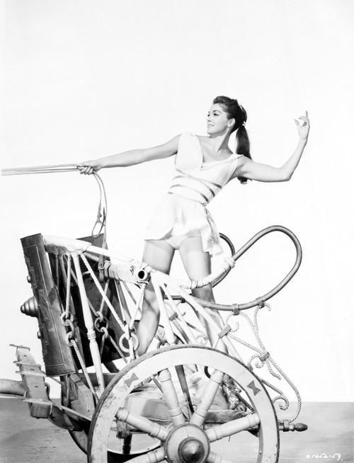 Esther Williams on a Horse-Drawn Vehicle Photo Print - Item # VARCEL709886